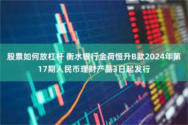 股票如何放杠杆 衡水银行金荷恒升B款2024年第17期人民币理财产品3日起发行