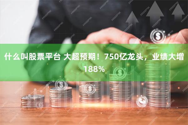 什么叫股票平台 大超预期！750亿龙头，业绩大增188%