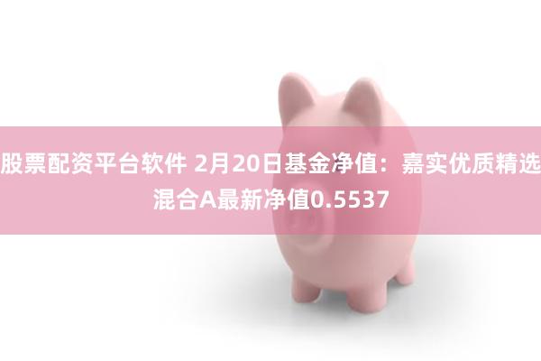 股票配资平台软件 2月20日基金净值：嘉实优质精选混合A最新净值0.5537